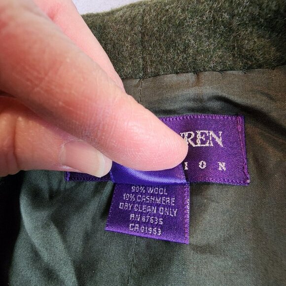Ralph Lauren Collection Purple Label Vtg Wool Cashmere Military Inspired Vest 6 - Picture 8 of 15